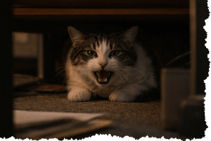 Chiquita growling. Letters From A Survivor, zombie series