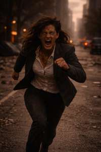 Office worker turned into a runner. Letters From A Survivor, zombie series