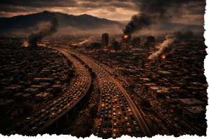 Albuquerque on fire. Letters From A Survivor, zombie series